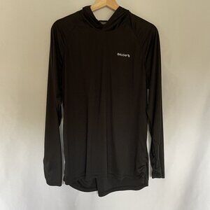 Baleaf Black Long Sleeve Hooded Shirt L mens athleisure top casual lightweight